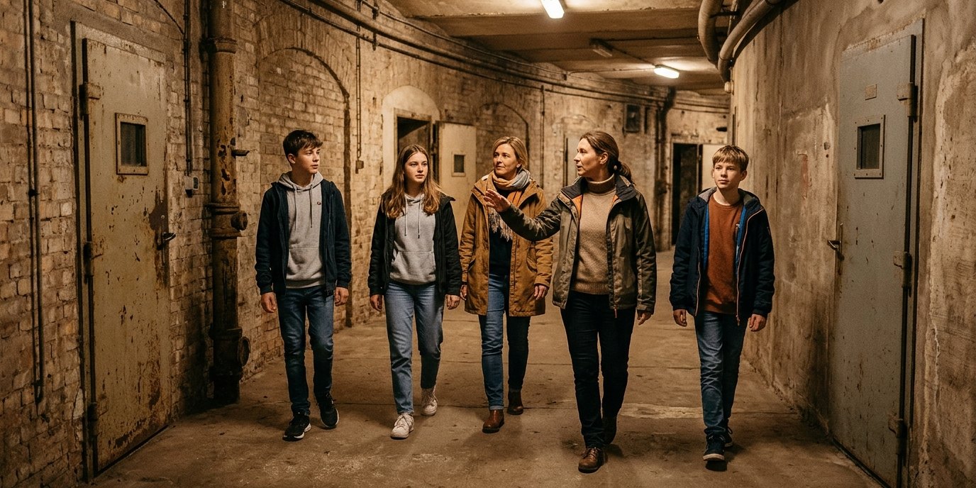 AI-generated image: Guided tour “The Fichtebunker Kreuzberg” — Berliner Unterwelten-Museum