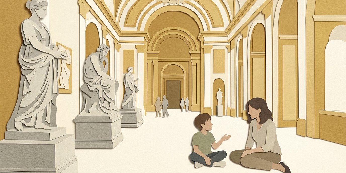 Illustration: Ausstellungsgespräch „Prinzessinnen, Künstler und Co.“ — Friedrichswerdersche Kirche