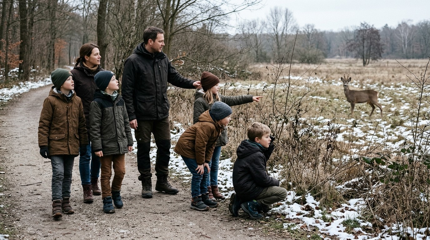 AI-generated image: Guided walk “Animals in Winter” — Umweltbildungszentrum im Kienbergpark