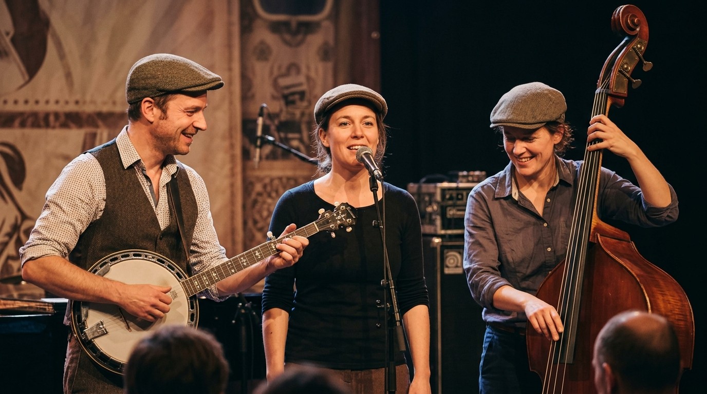 AI-generated image: Family concert “Nikolaus Swing” — Palast der Künste