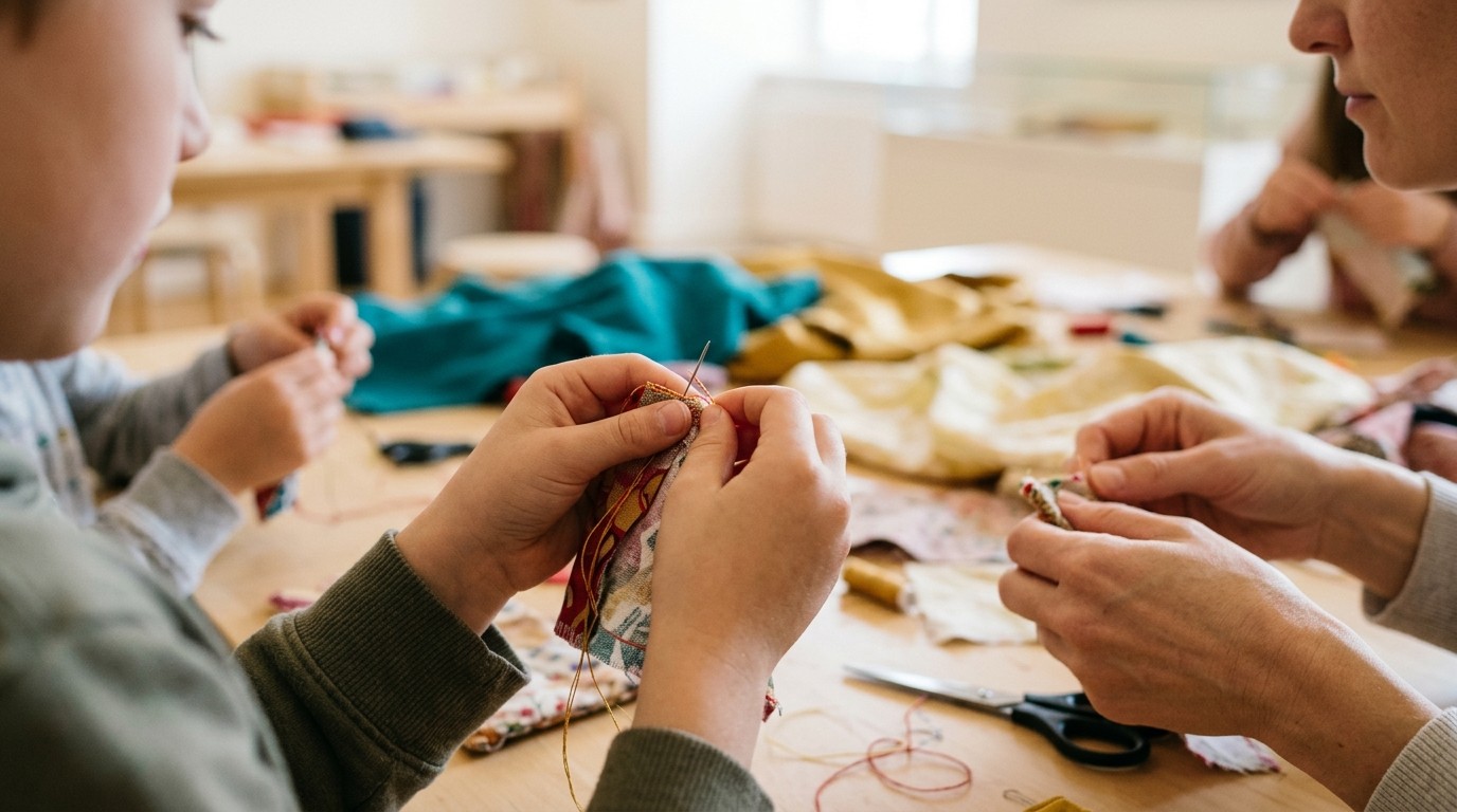 AI-generated image: Craft circle “Slow Stitch” — Museum Reinickendorf