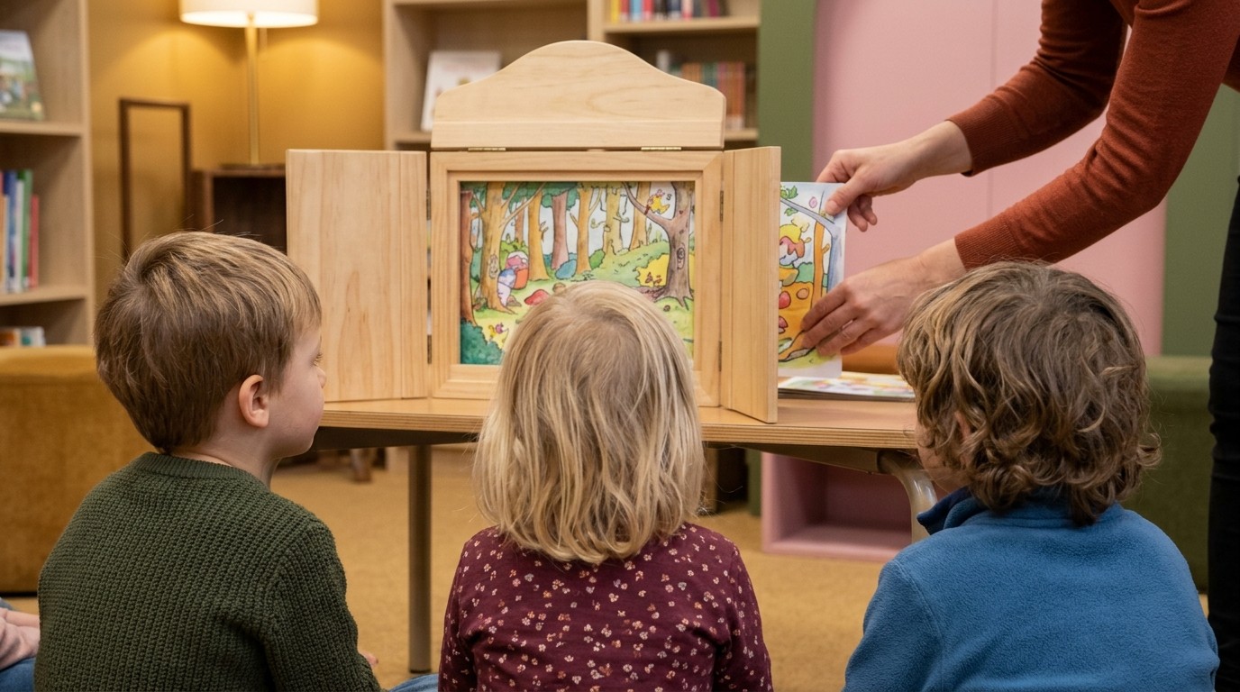 AI-generated image: Storytime “Lesemäuse” — Bibliothek am Wasserturm