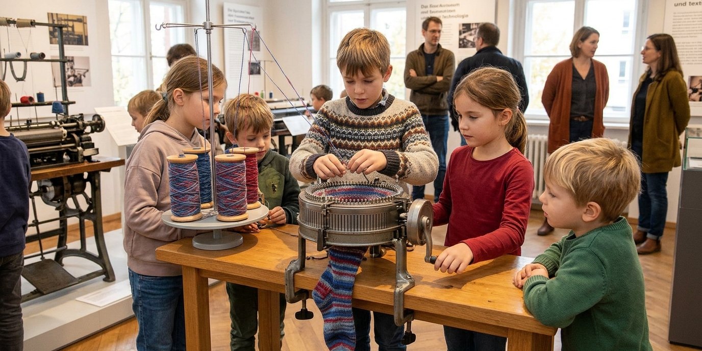 AI-generated image: Workshop “Hacked Stitches” — Deutsches Technikmuseum