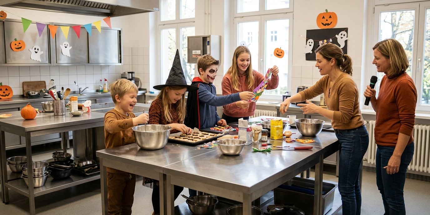AI-generated image: Halloween party — Jugendclub Lindenhof