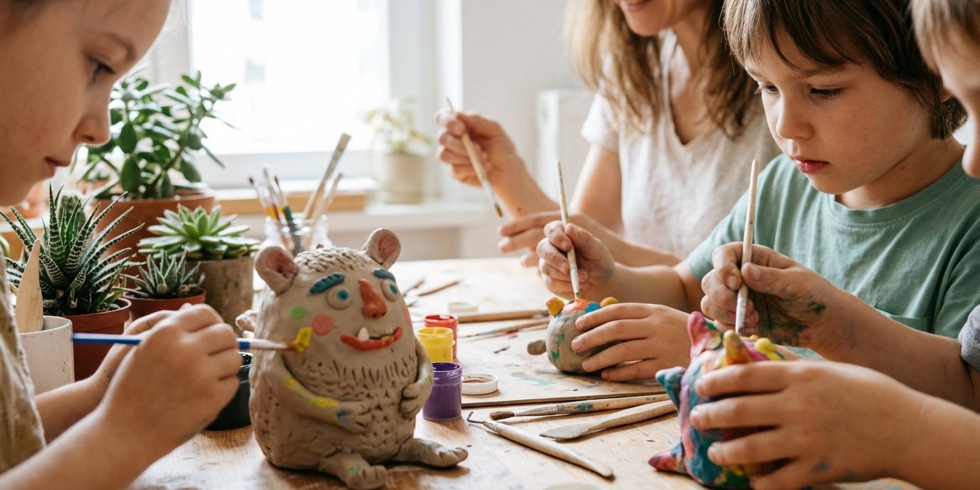AI-generated image: Workshop “Little Monsters” — Urban Art Kids – Gallery for kids