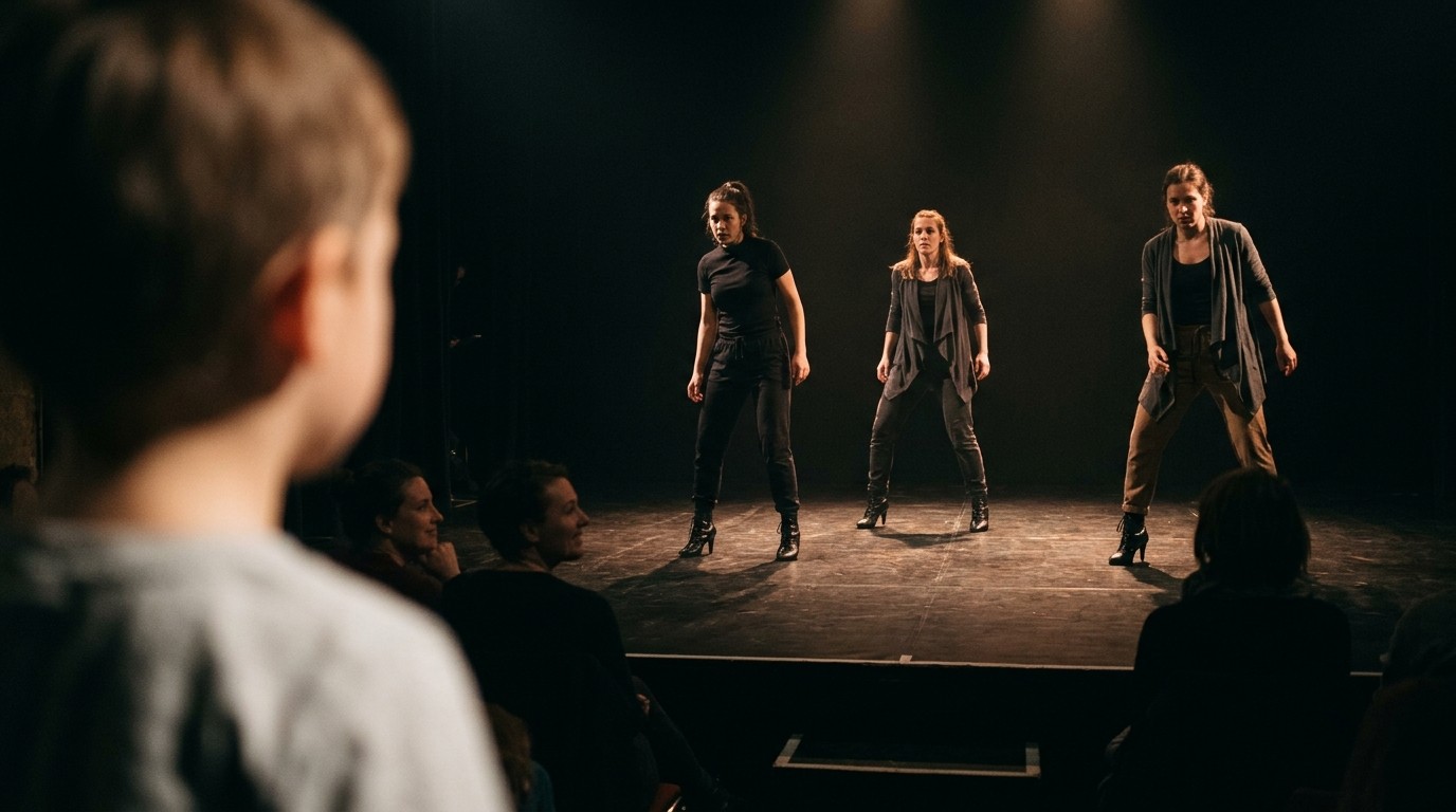 AI-generated image: Dance performance “Catch the Breath” — Pfefferberg Theater