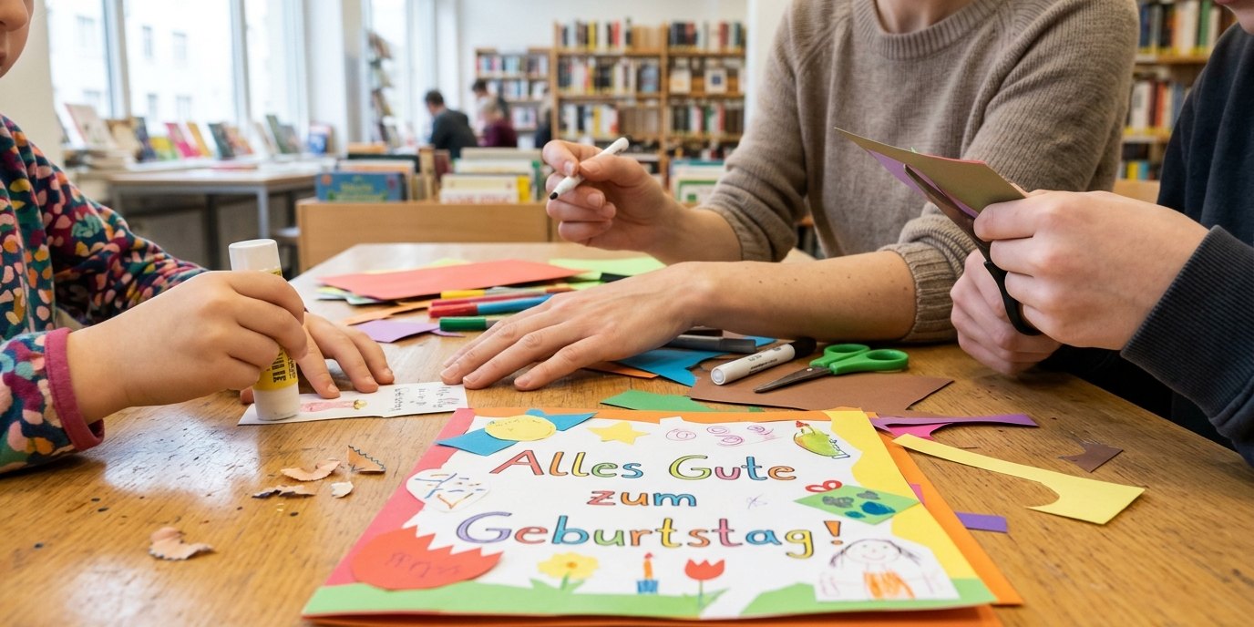 AI-generated image: Hand lettering workshop — Stadtteilbibliothek Haselhorst