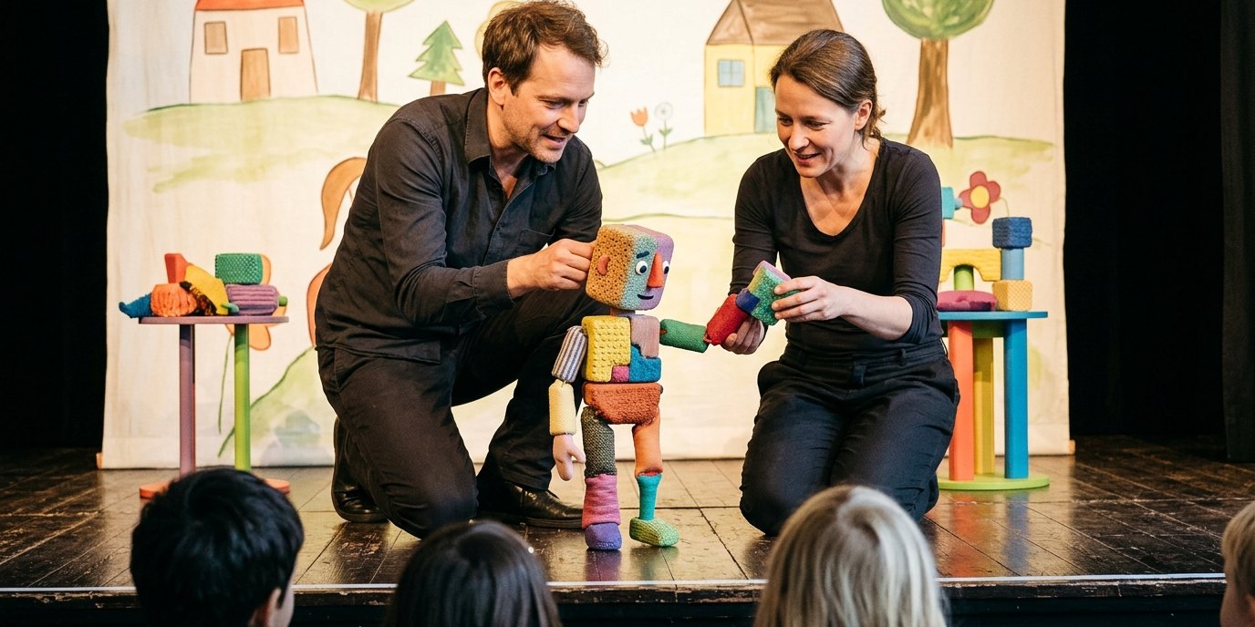 AI-generated image: Puppet show “Pezzettino” — Schaubude Berlin