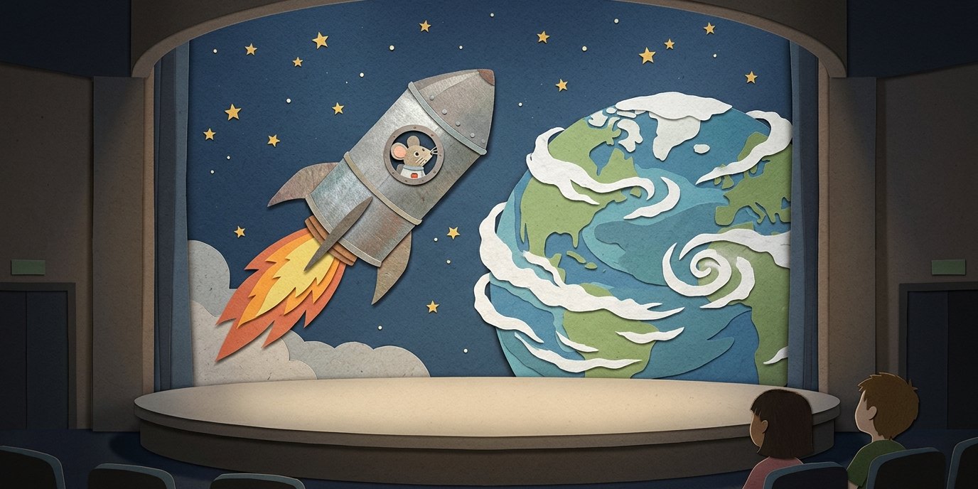 Illustration: Planetarium show “Armstrong” — Zeiss-Großplanetarium