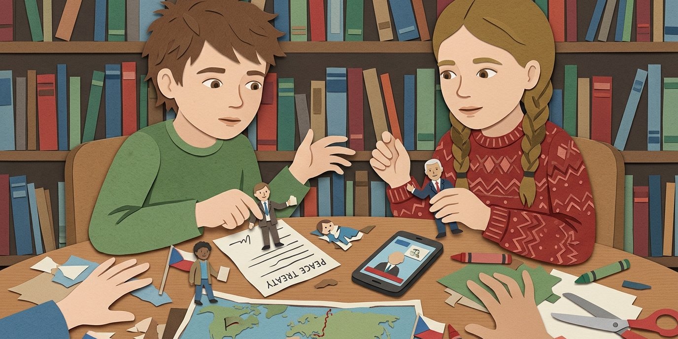 Illustration: Theaterworkshop „TeenCreativeLab: Politik & Media“ — Totschka — Bilingual Children's Library