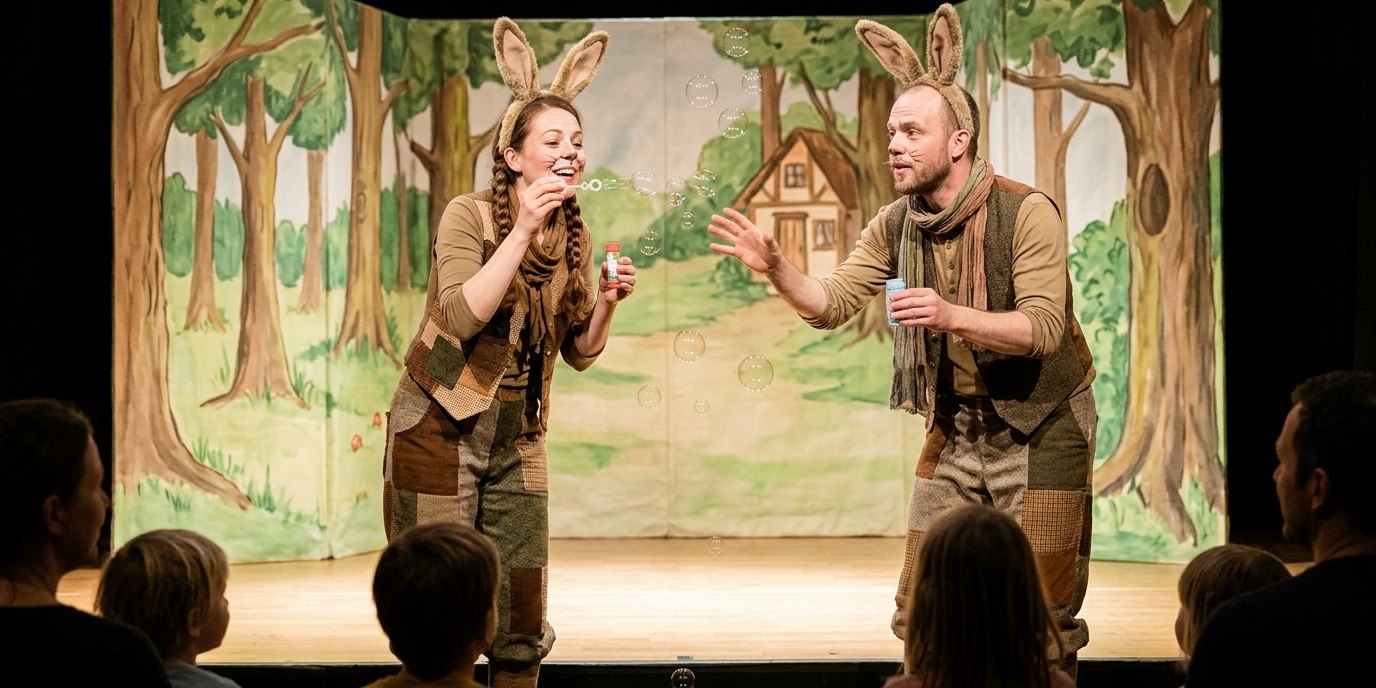 AI-generated image: Play “Planet of the Rabbits” — Hans Otto Theater Potsdam