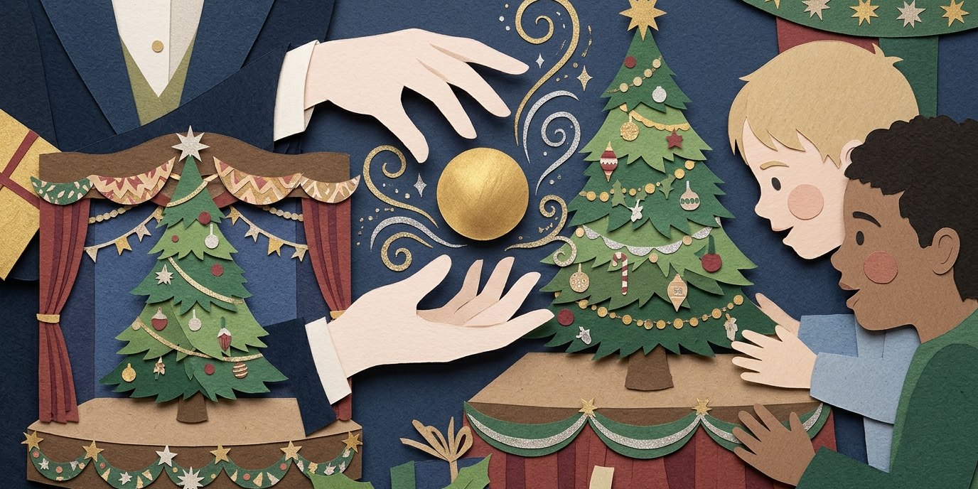 Illustration: Magic show “Hocus Pocus Christmas Magic” — Kulturhaus Spandau