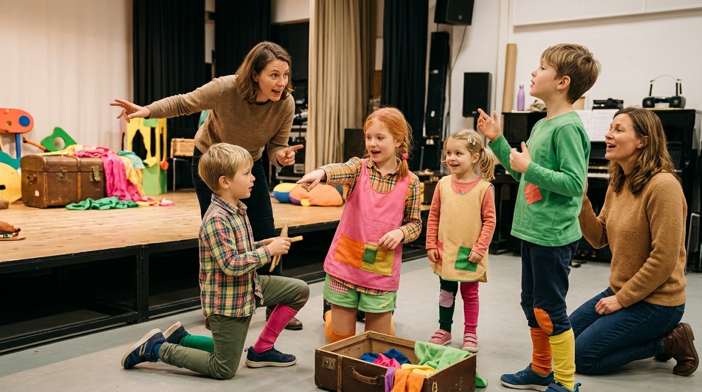 AI-generated image: Family workshop “Pippi Longstocking” — Komische Oper Berlin im Schillertheater