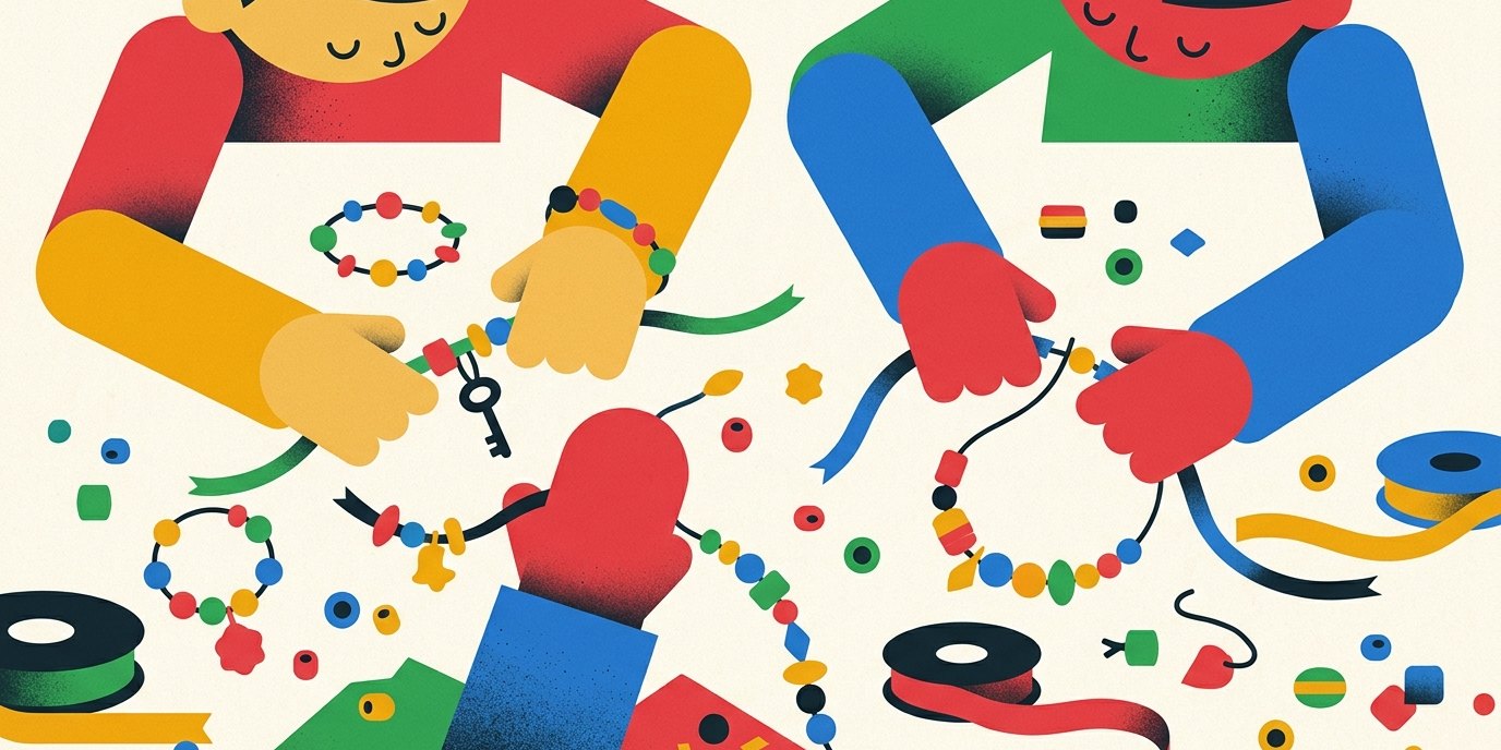 Illustration: Jewellery workshop — Jugendkunstschule Marzahn-Hellersdorf – Ferienangebote in der JFE FAIR