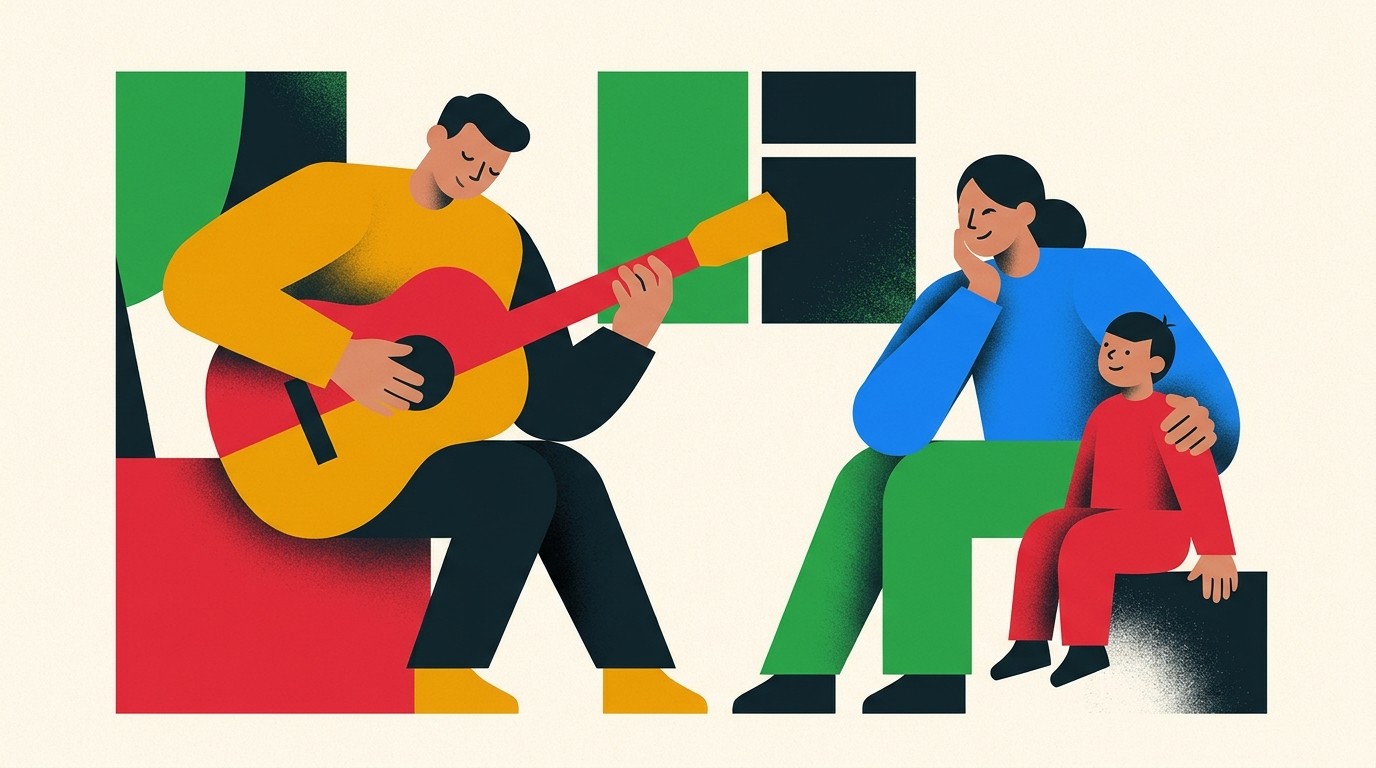 Illustration: Rock and jazz guitar concert — Kultur Studio Berlin