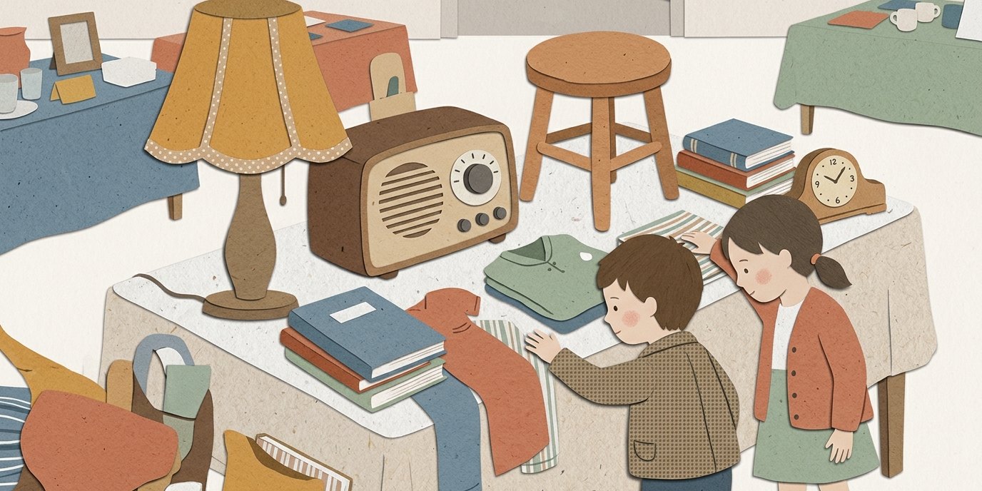 Illustration: Kiez flea market x ZIK — zik Zeit ist knapp / Zentrum für internationale Künste