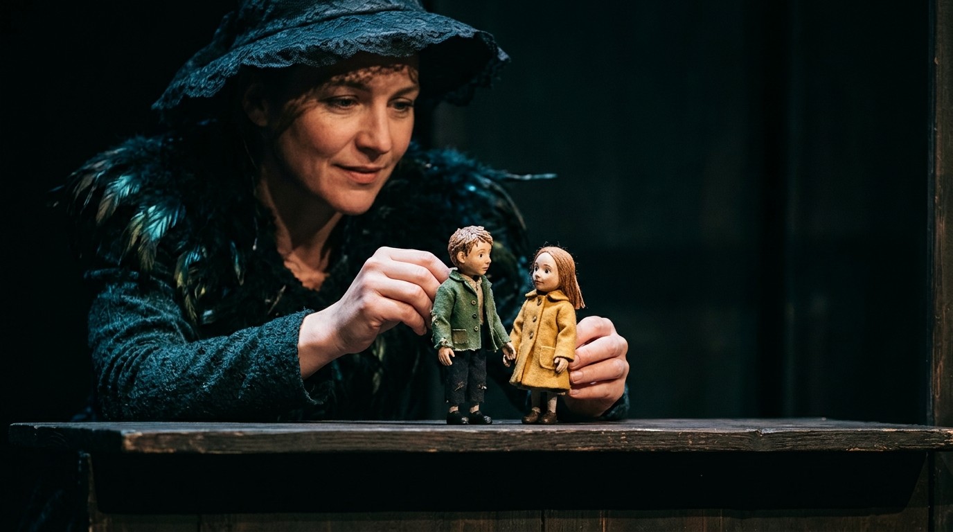 KI-generiertes Bild: Theaterstück „Jorinde und Joringel“ — Das Weite Theater