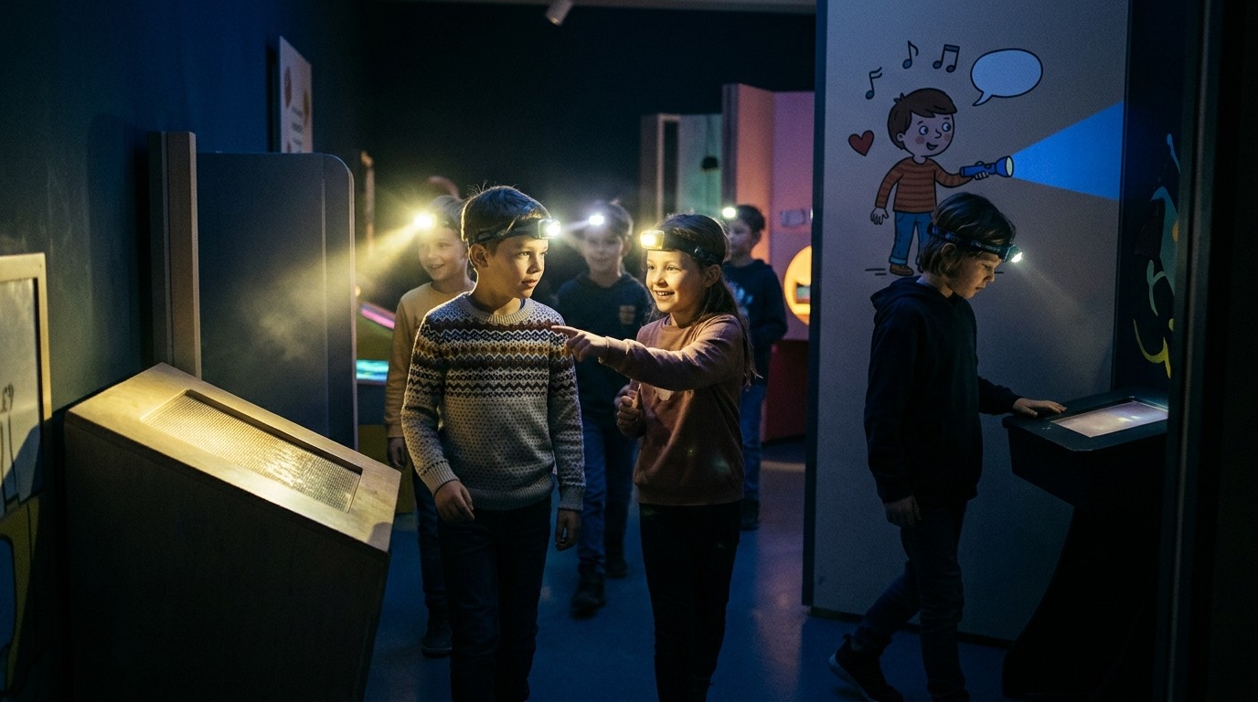 AI-generated image: Museum night: “Glowing Talents” — Labyrinth Kindermuseum Berlin
