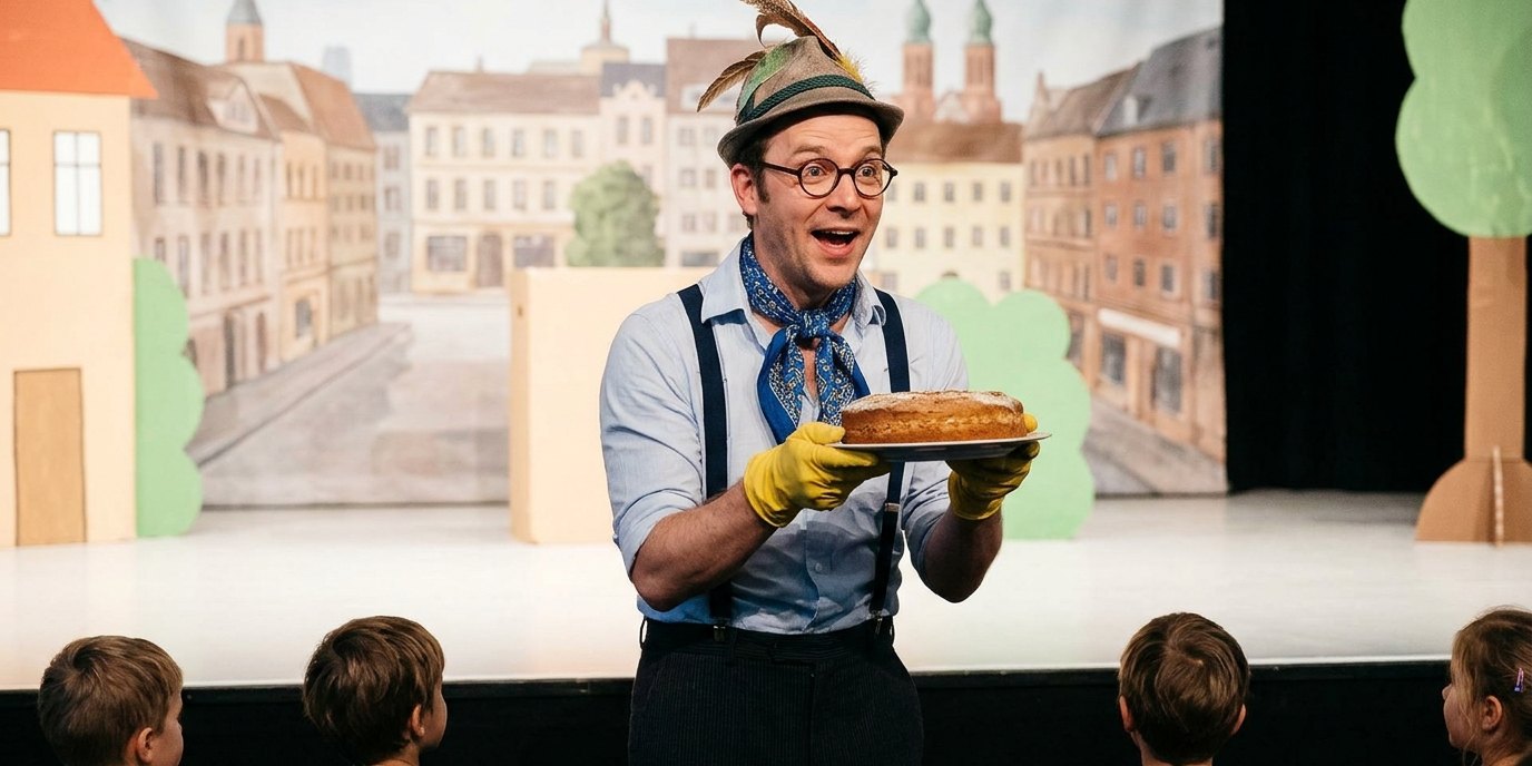 AI-generated image: Play “Die beschwundenen Käsekuchen” — KungerKiezTheater im Park Center Treptow