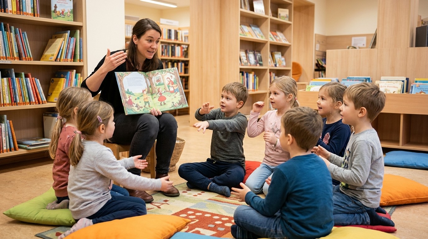 AI-generated image: Interactive fairy tale — Stadtteilbibliothek Karow
