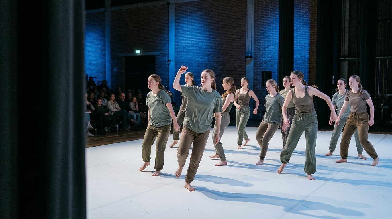 AI-generated image: Dance show “On Stage 2026” — Dock 11 STUDIOS