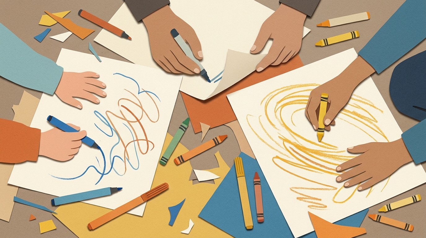 Illustration: “Zippen Wippen Zeichnen Tanzen” — Kulturbunker