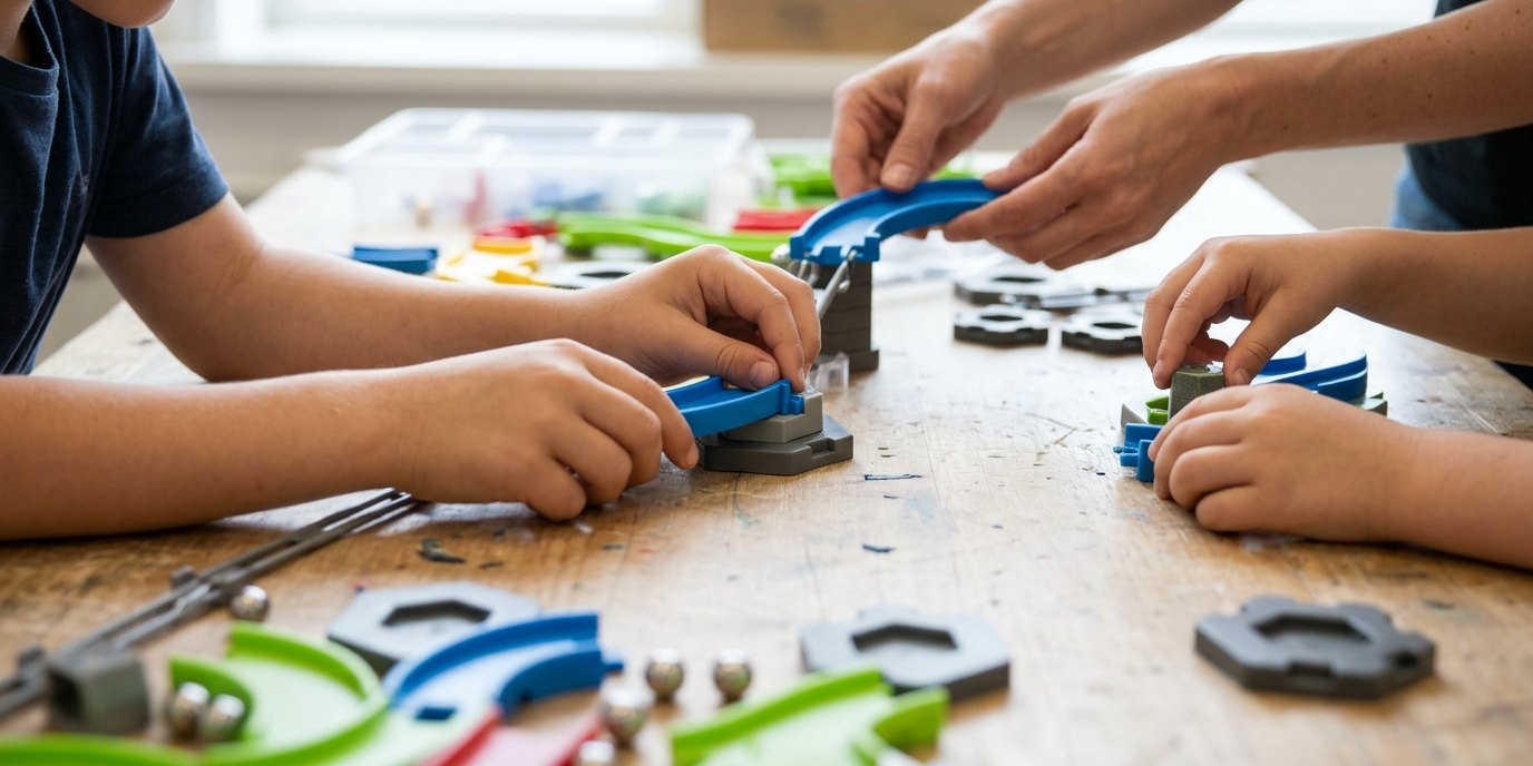 AI-generated image: Marble run with Gravitrax — Deutsches Technikmuseum