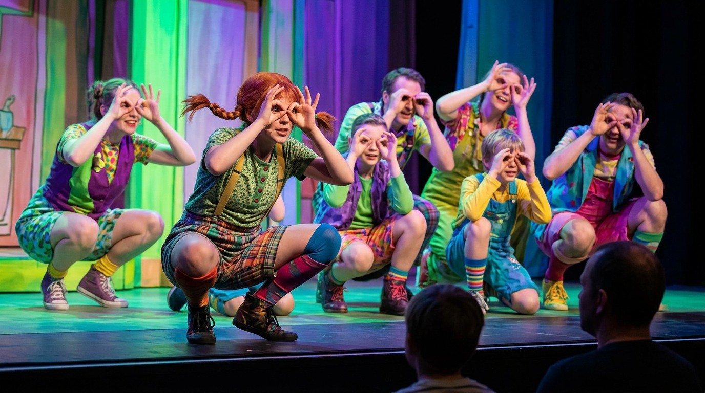KI-generiertes Bild: Kinderoper „Pippi Langstrumpf“ — Komische Oper Berlin im Schillertheater