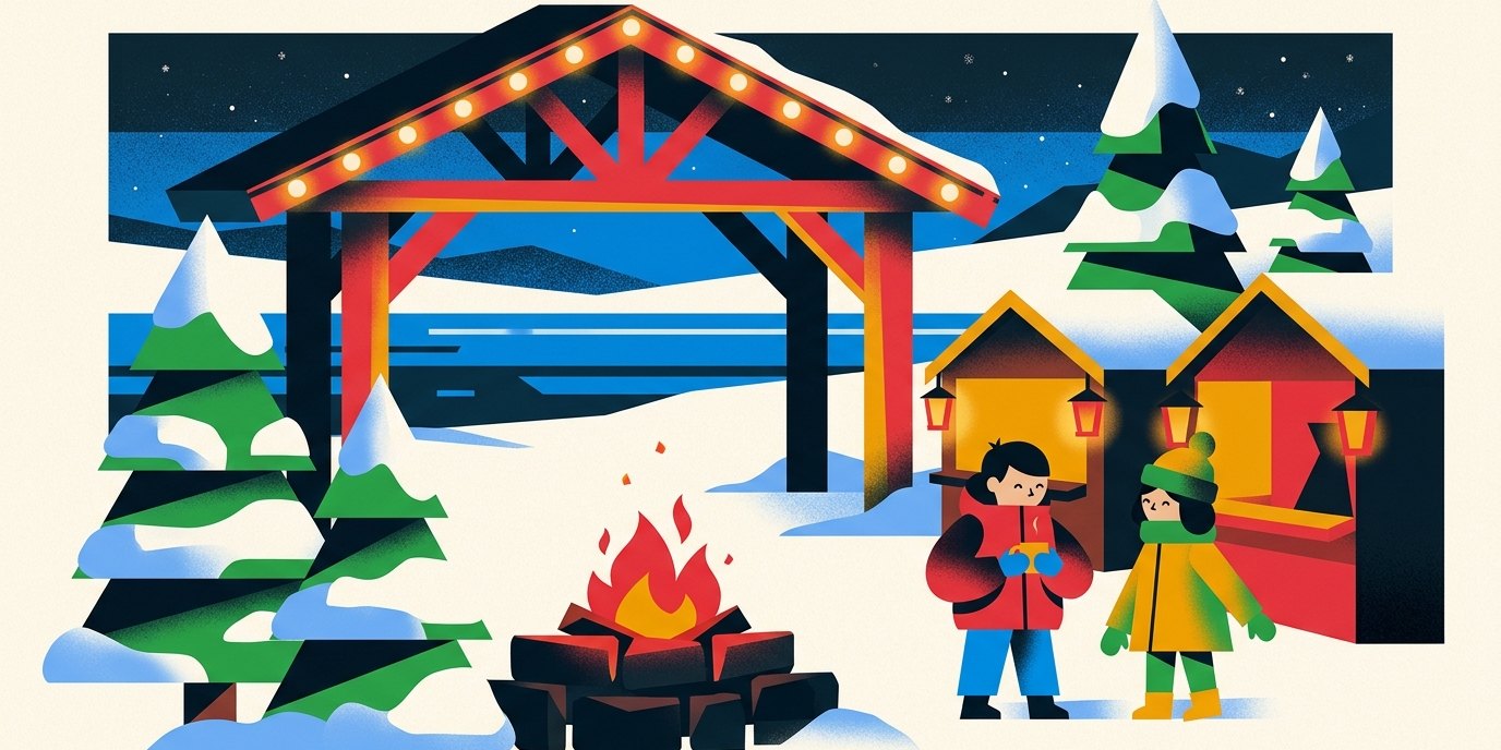 Illustration: Christmas market “Winter Wonderland” — Britzer Garten