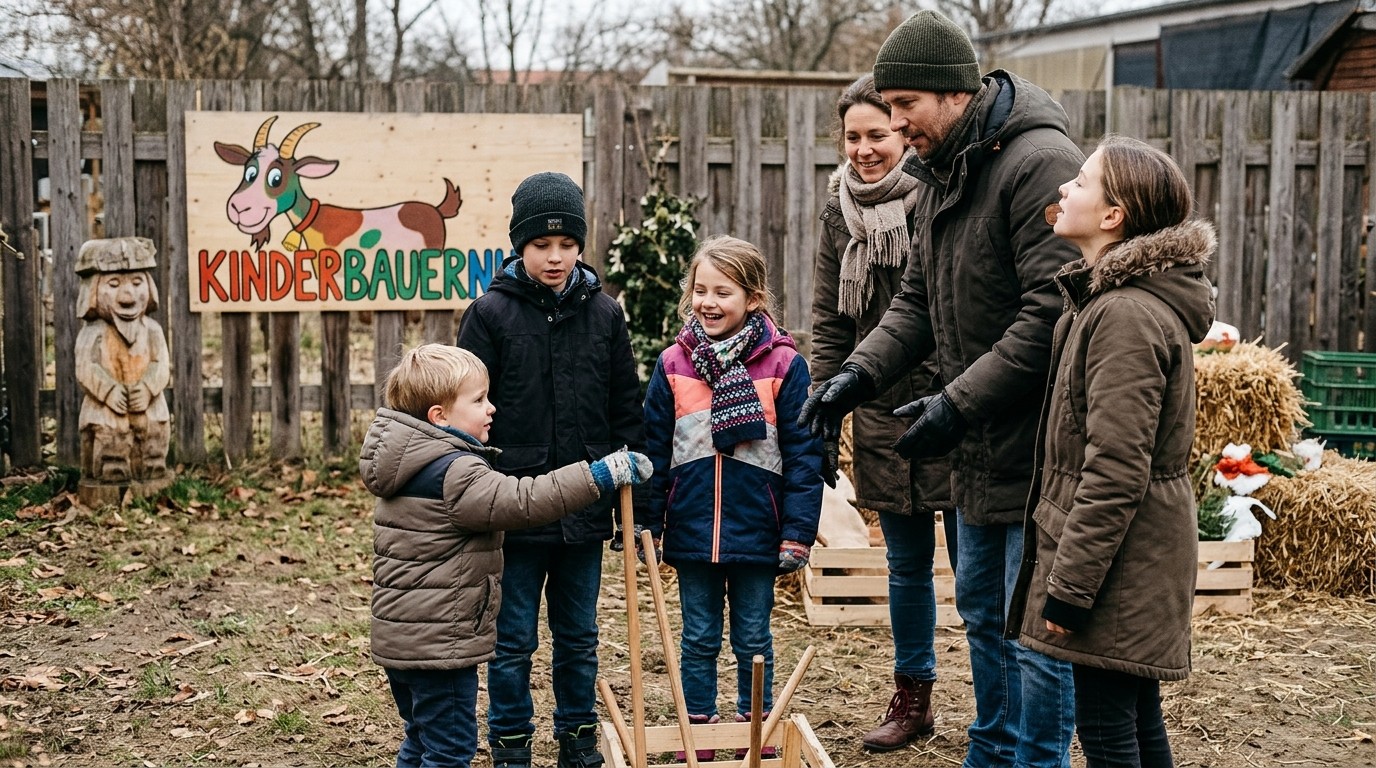 AI-generated image: Christmas party — Jugendfarm Moritzhof