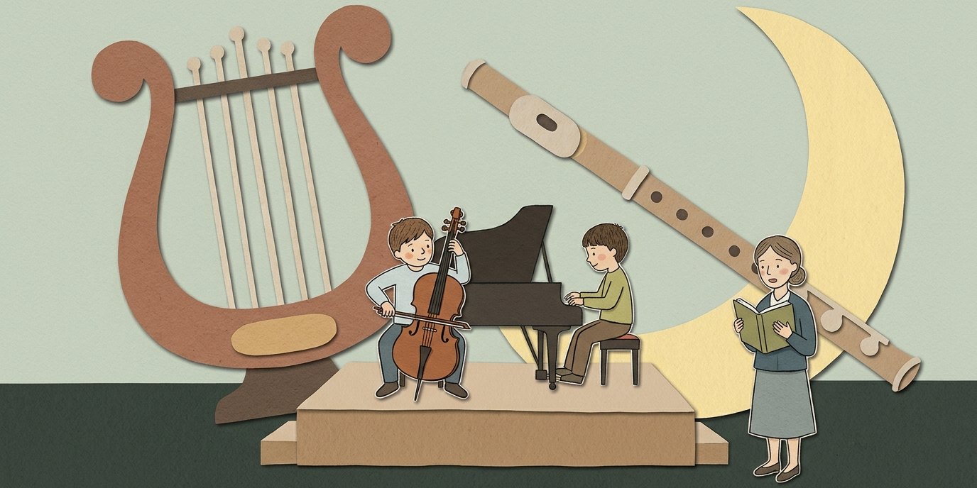 Illustration: Poetry and music “Fantasiewelt” — Kurt Mühlenhaupt Museum