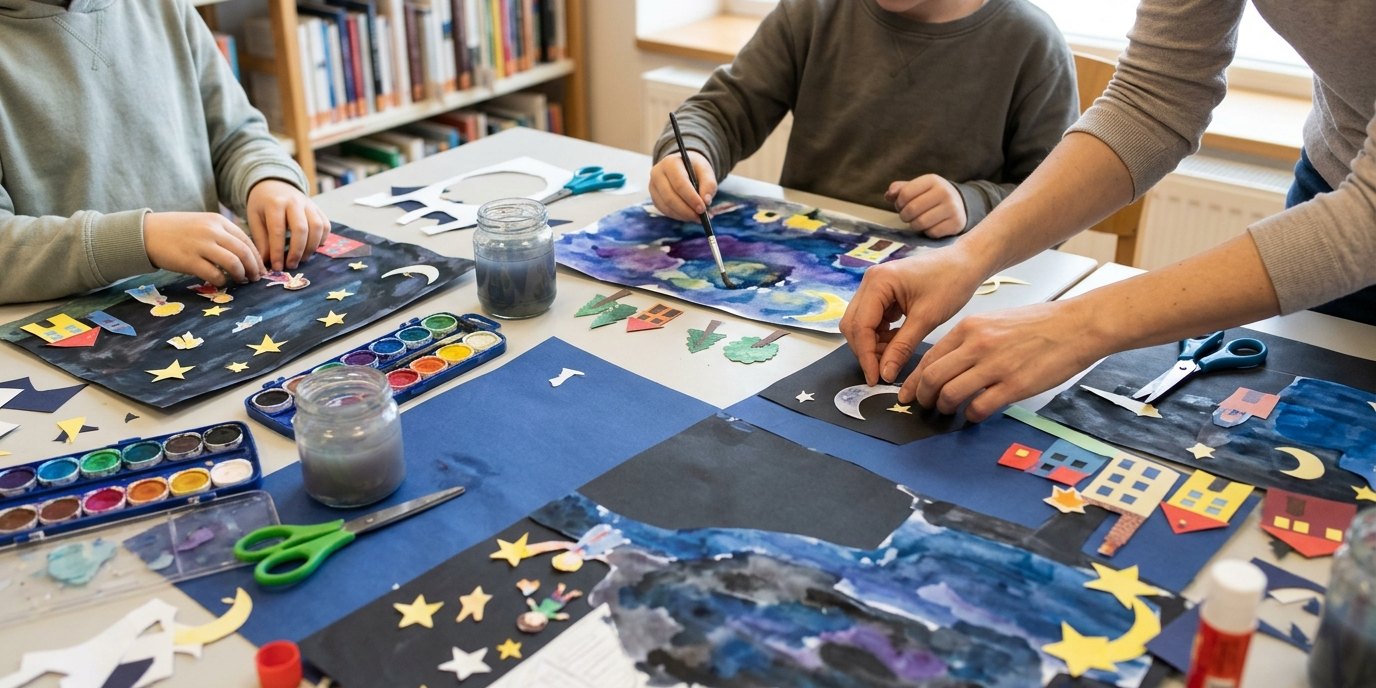 AI-generated image: Workshop “Map of Strange Creatures” — Totschka — Bilingual Children's Library
