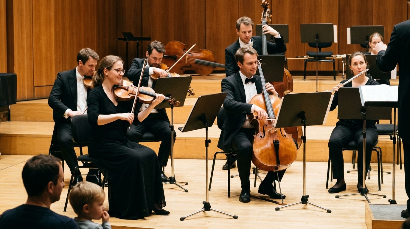 AI-generated image: Children’s concert — Haus des Rundfunks
