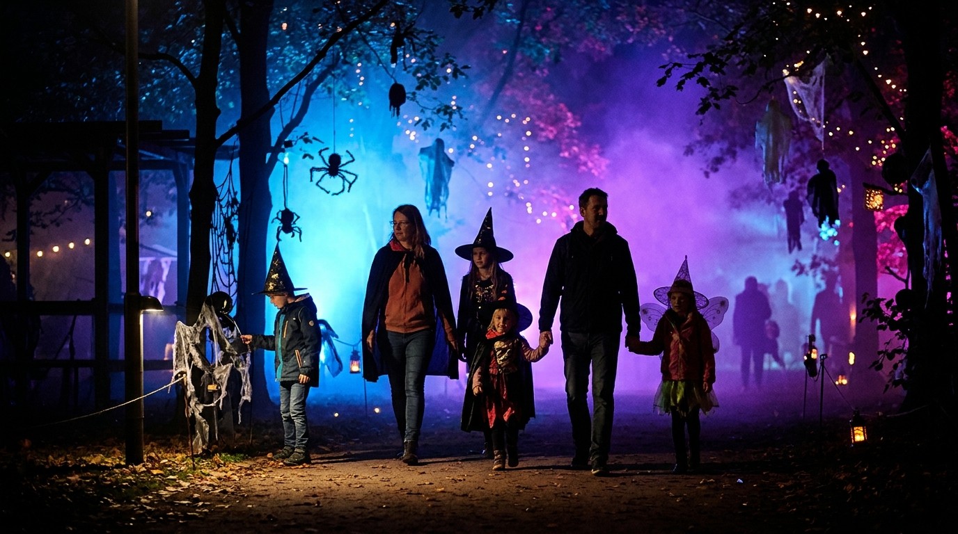 AI-generated image: Family Halloween — Lindenpark Potsdam
