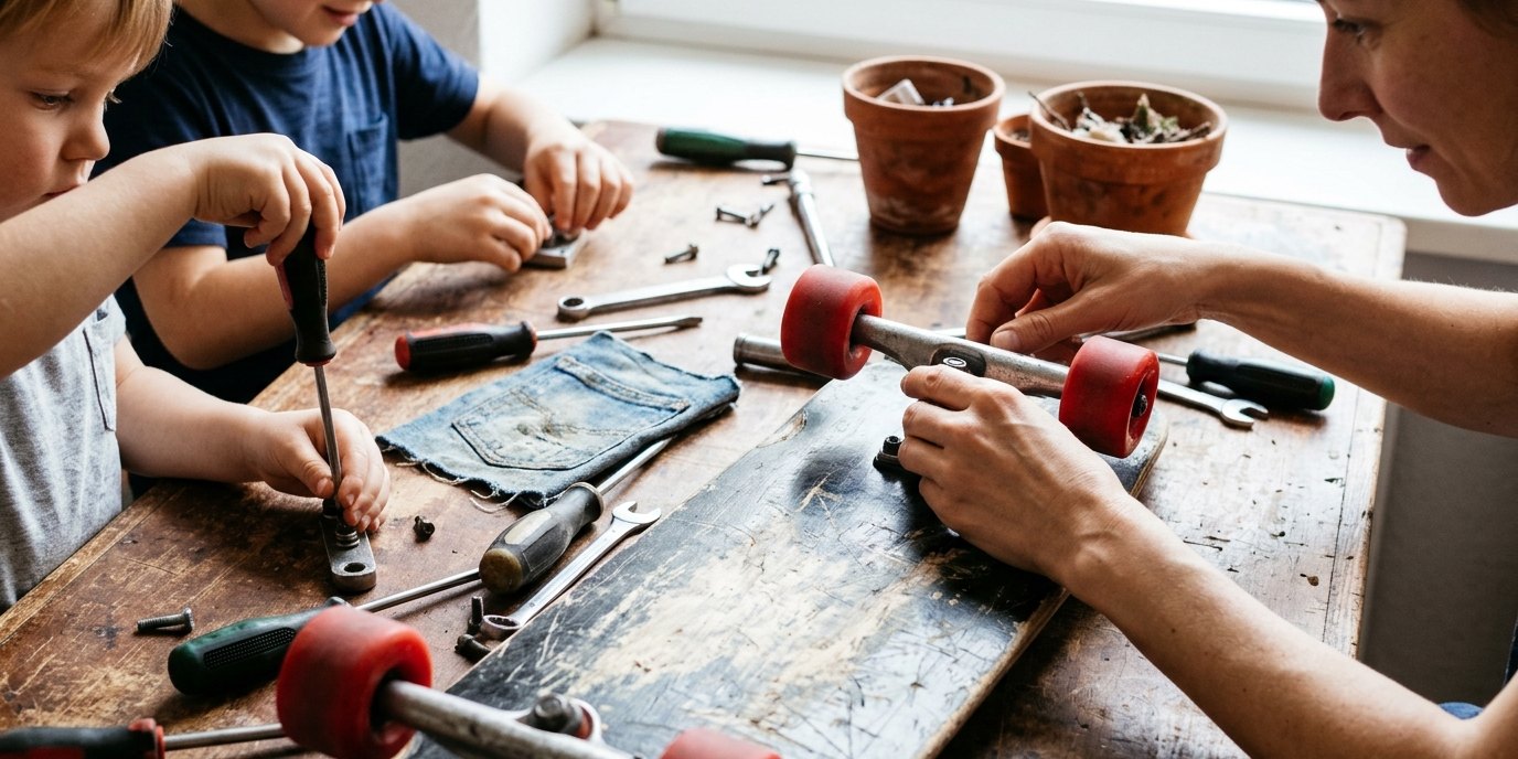 AI-generated image: Repair workshop — Deutsches Technikmuseum