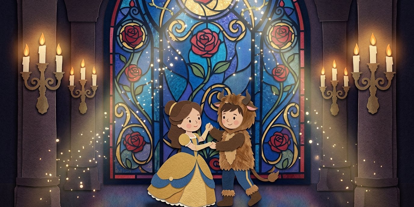 Illustration: Musical „Die Schöne und das Biest“ — BlueMax Theater Berlin