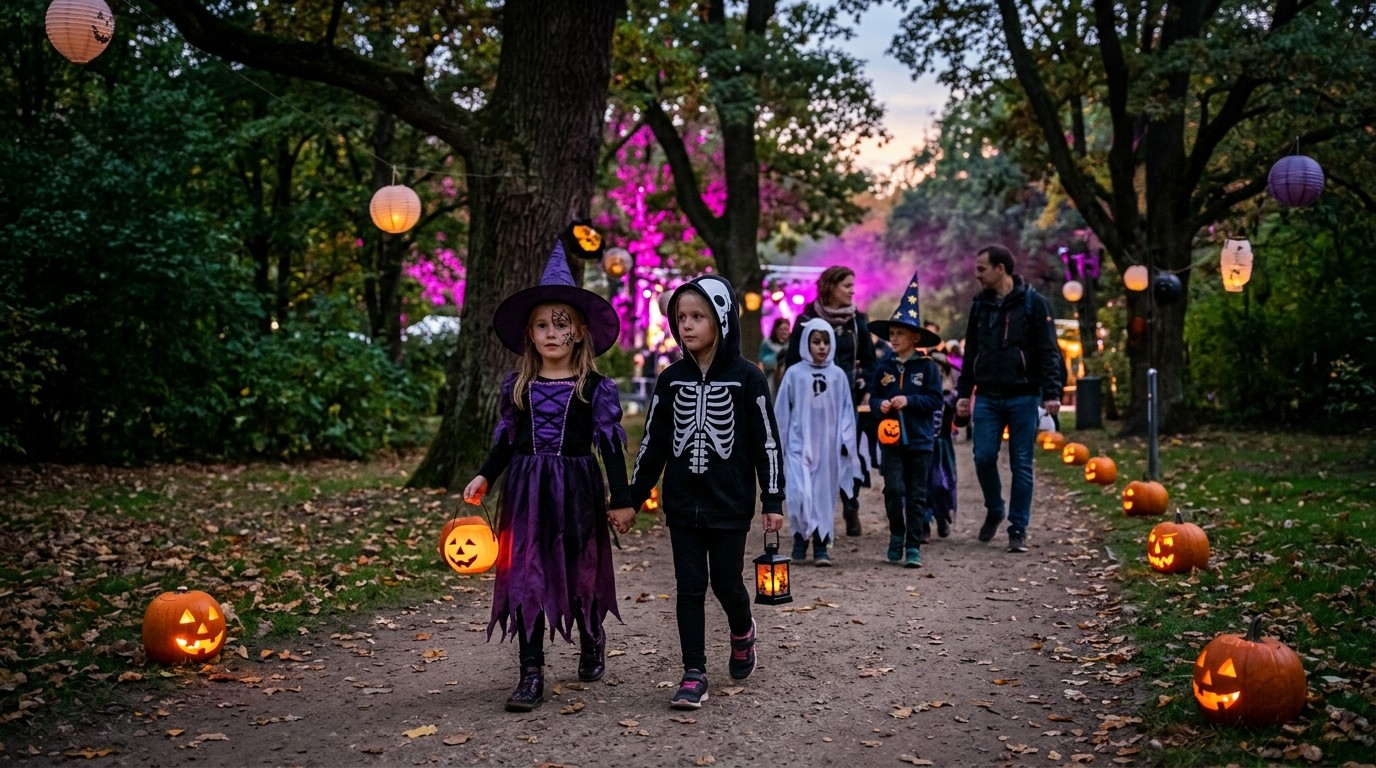 Изображение, созданное ИИ: Хэллоуин в парке — Britzer Garten