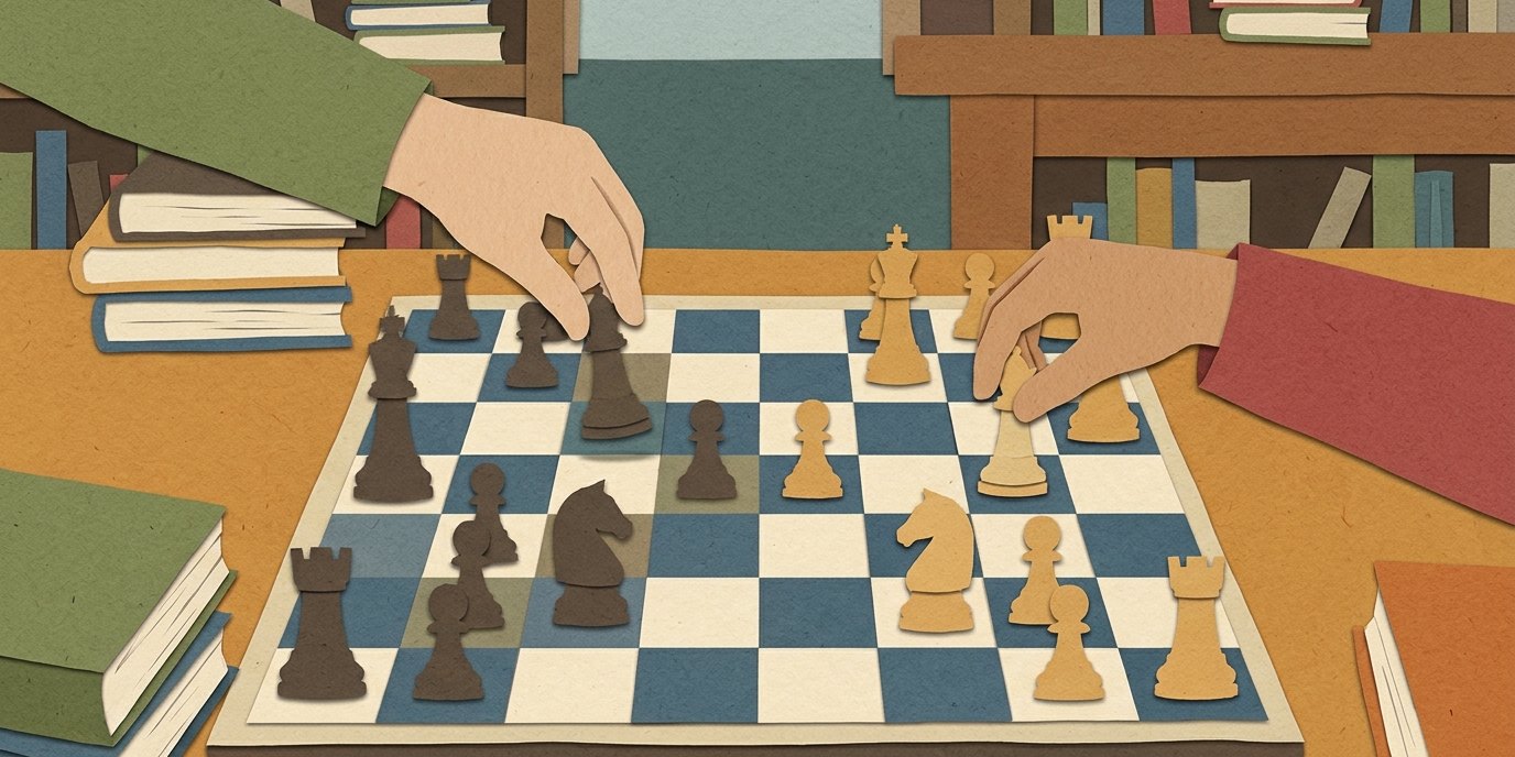 Illustration: Neighbourhood chess — Helene-Nathan-Bibliothek