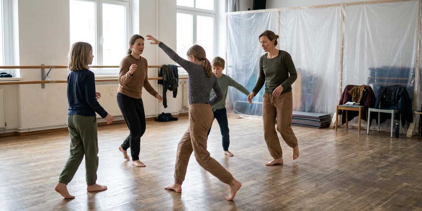 AI-generated image: Creative children's dance — Weinmeisterhaus - Jugendkulturzentrum Mitte