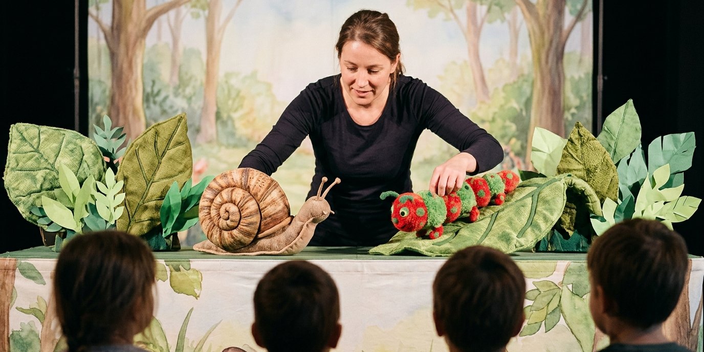 AI-generated image: Play “The Shy Snail” — Das Weite Theater