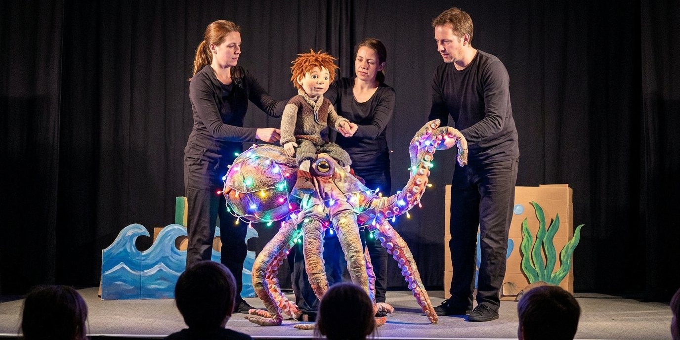 AI-generated image: Play “Krakenkarussell” — Theater der kleinen Form