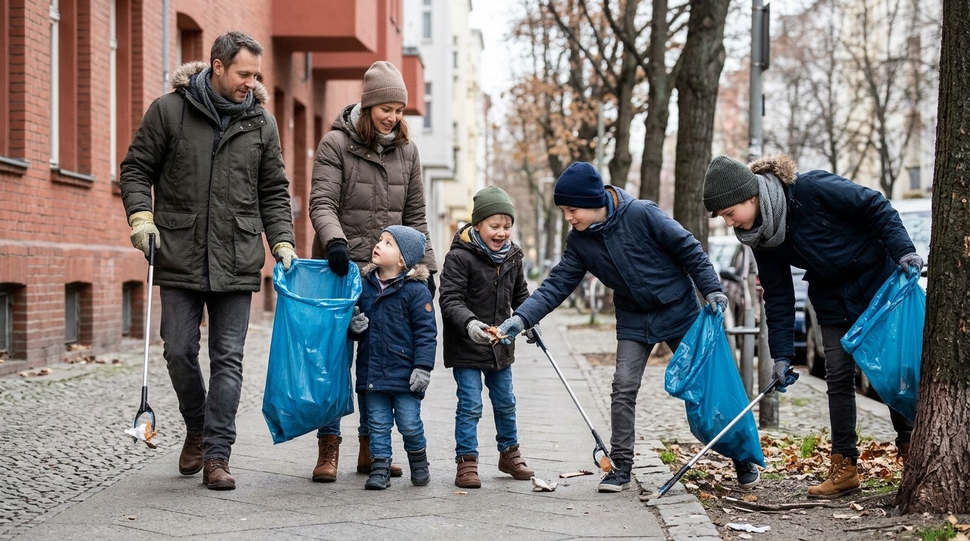 Изображение, созданное ИИ: Уборка после работы — Koko Kiezgrün