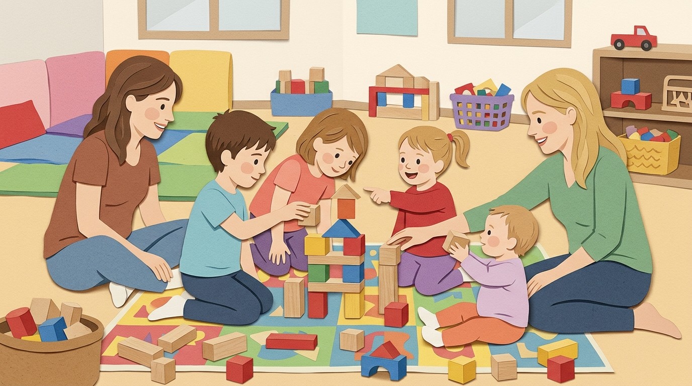 Illustration: Playgroup — Familienzentrum Nahariyastraße