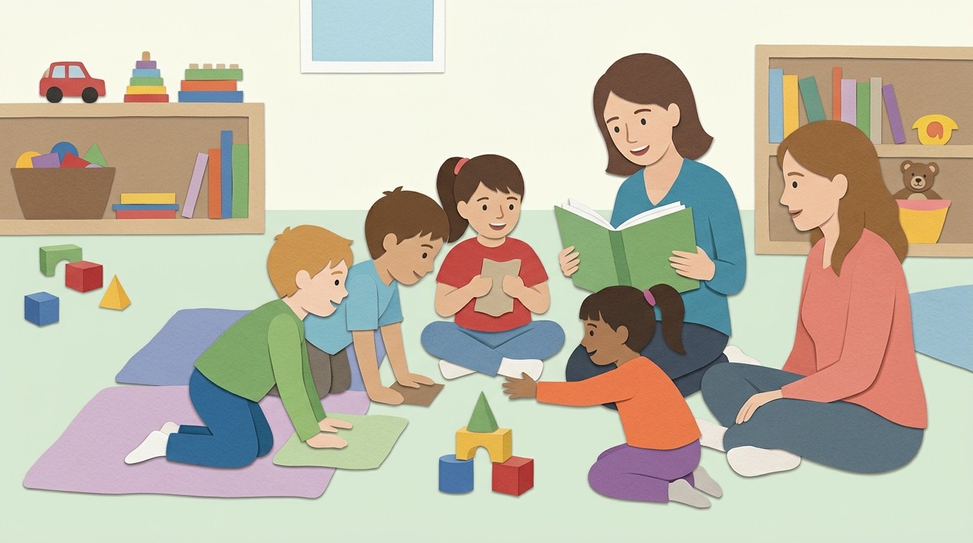 Иллюстрация: Чтение вслух и самостоятельное чтение — Familienzentrum Nahariyastraße