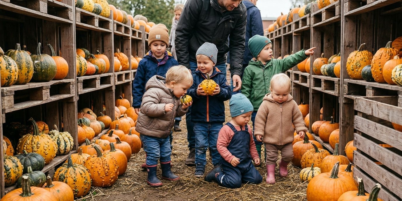 AI-generated image: Pumpkin exhibition “Pumpkin Goes to Hollywood” — Spargelhof Klaistow
