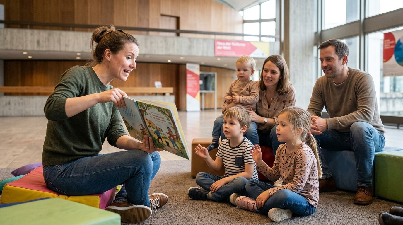 Изображение, созданное ИИ: Чтение «Моё чудесное Я» — Haus der Kulturen der Welt