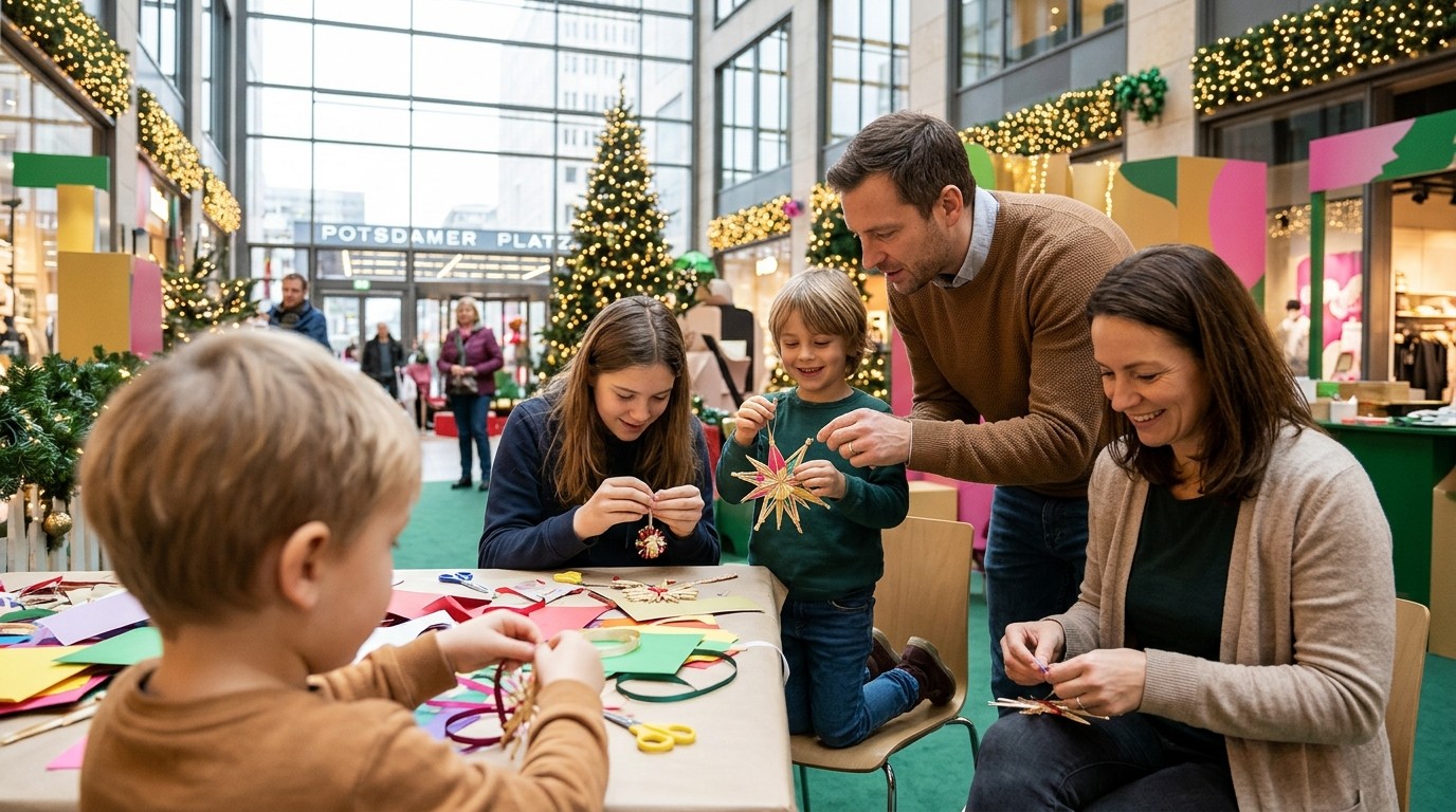 AI-generated image: Christmas at The Playce — Potsdamer Platz