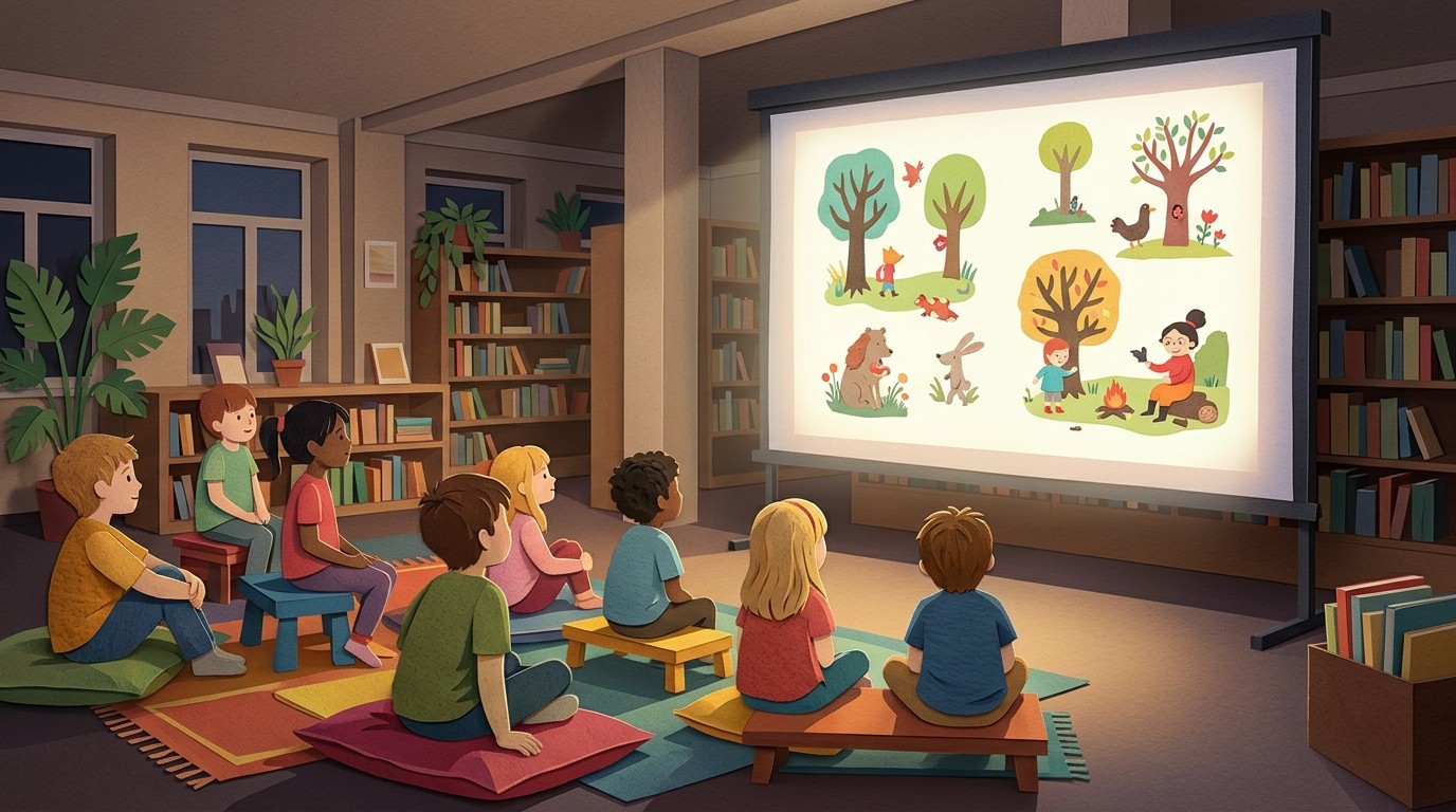 Illustration: Bilderbuchkino „Wenn die Wellen rauschen“ — Egon-Erwin-Kisch-Bibliothek