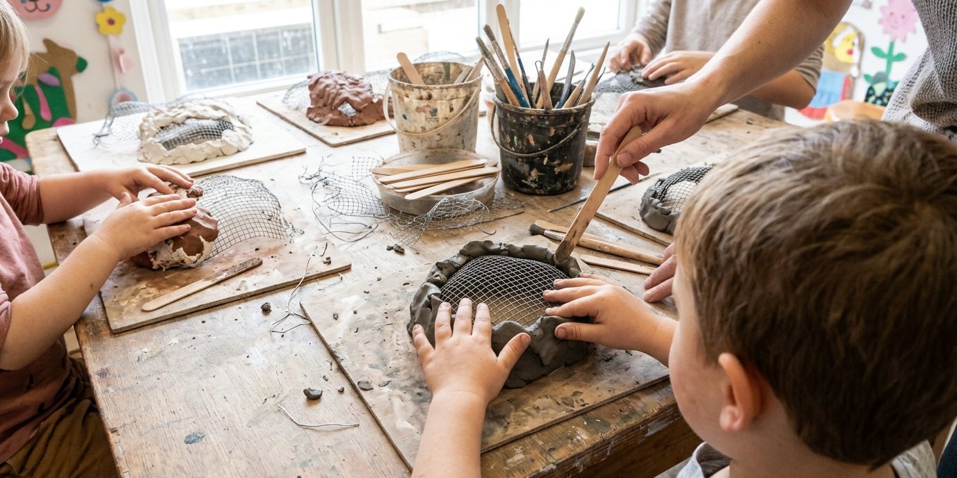 AI-generated image: Workshop “Clay Monsters and Plaster Ghosts” — Haus Bastian