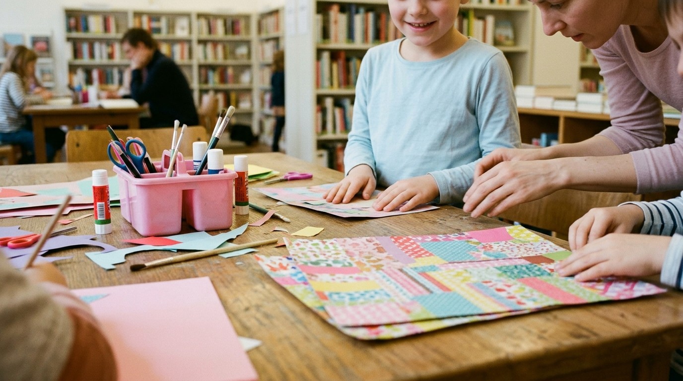 AI-generated image: Craft afternoon — Bibliothek Heinrich-von-Kleist